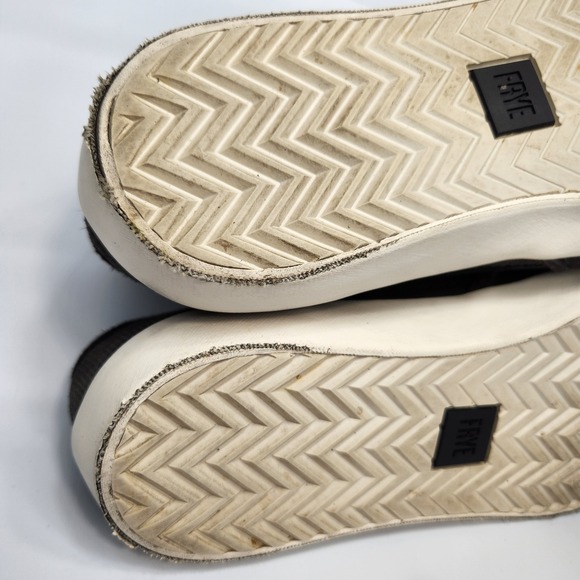 FRYE Brett Perf Slip On Suede Shoes Mens 11 Olive Green Loafers 3481536 SLT - Picture 7 of 12